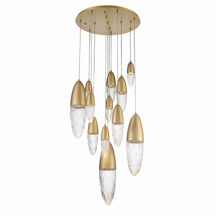 Eurofase 43859-038 12 Light Chandelier, Gold