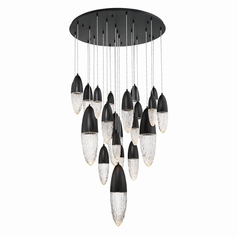 Eurofase 43860-025 22 Light Chandelier, Black