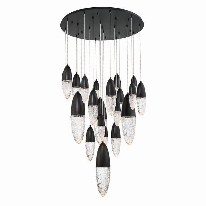 Eurofase 43860-025 22 Light Chandelier, Black