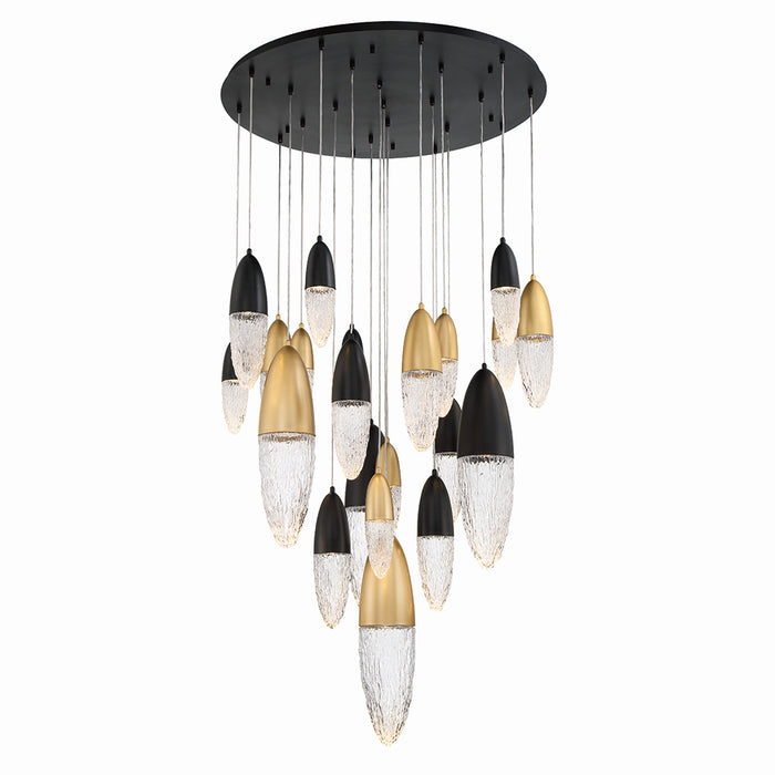 Eurofase 43860-043 22 Light Chandelier, Gold-Black