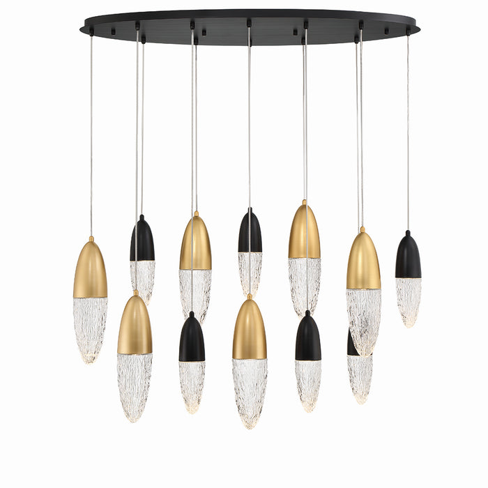 Eurofase 43861-042 20 Light Chandelier, Gold-Black