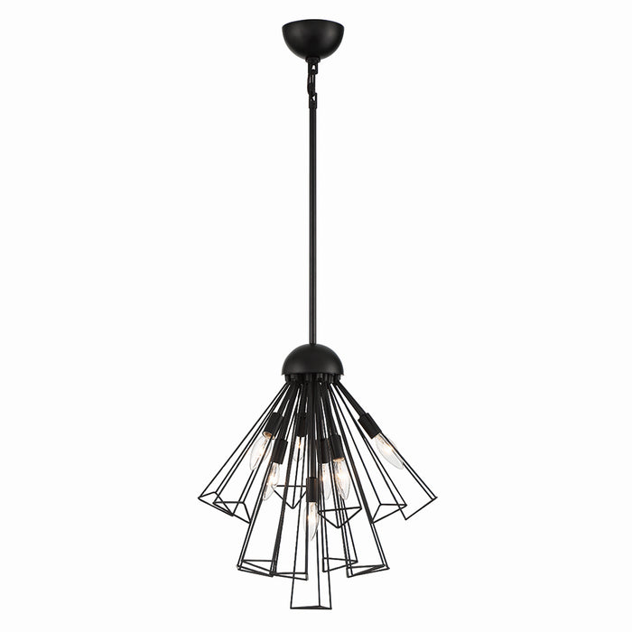 Eurofase 43862-016 Seven Light Pendant, Black