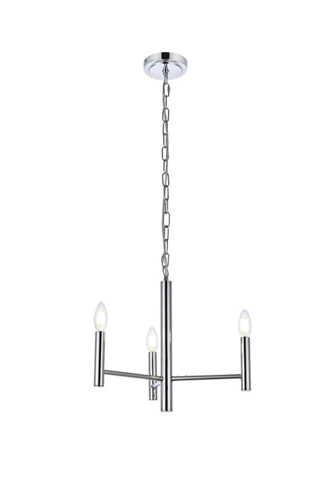 Elegant Lighting LD7059D17C Three Light Pendant, Chrome