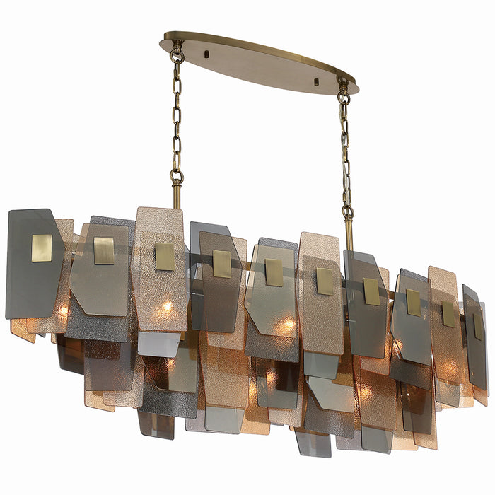 Eurofase 43874-019 11 Light Chandelier, Brass