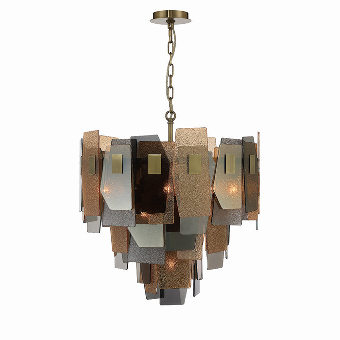 Eurofase 43875-016 Ten Light Chandelier, Brass