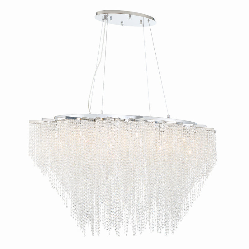 Eurofase 43884-018 18 Light Chandelier, Chrome