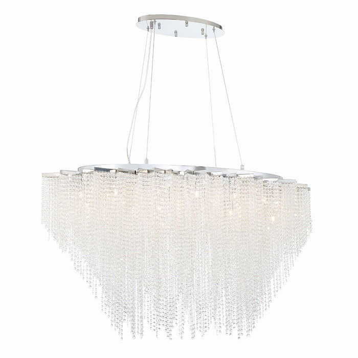 Eurofase 43884-018 18 Light Chandelier, Chrome