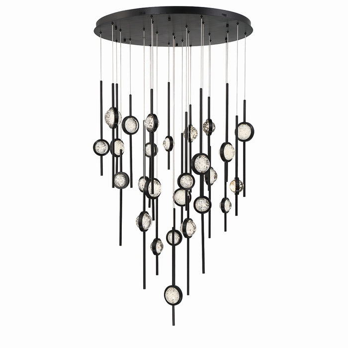 Eurofase 43890-019 LED Chandelier, Black