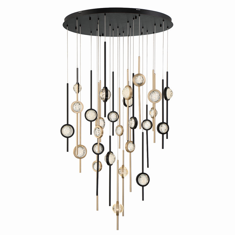 Eurofase 43890-033 LED Chandelier, Gold-Black