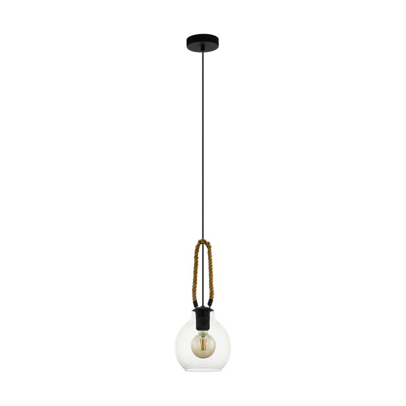 Eglo USA 43617A One Light Pendant, Structured Black