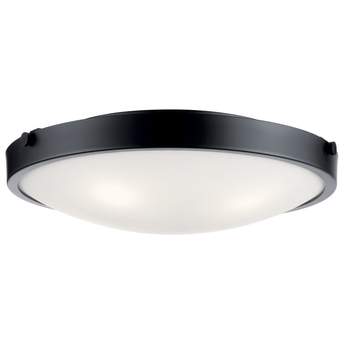 Kichler 42276BK Four Light Flush Mount, Black