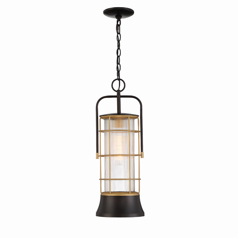 Eurofase 44266-011 One Light Pendant, Gold-Black