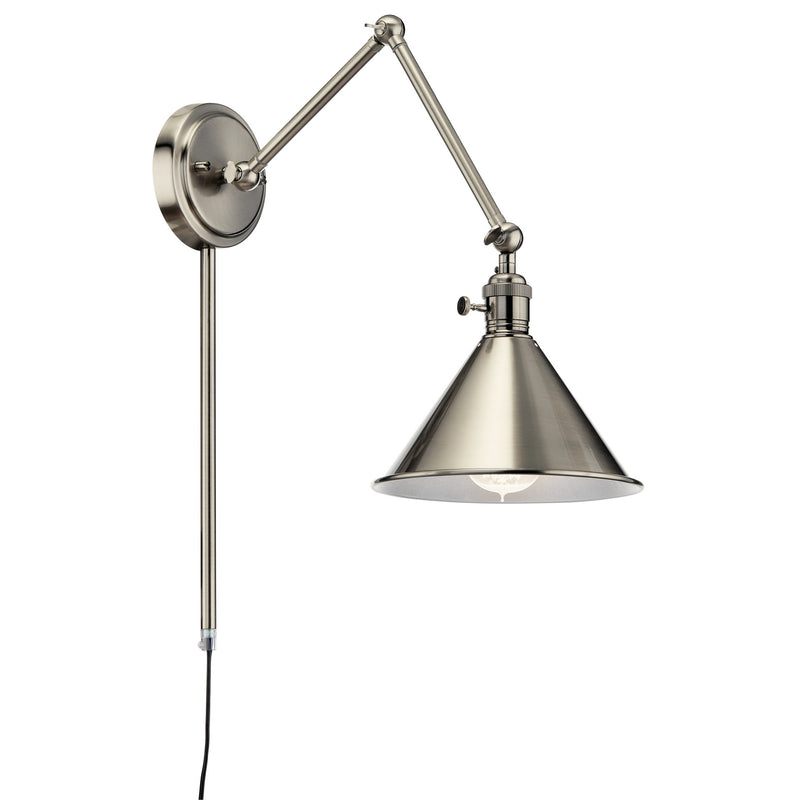 Kichler 43115CLP One Light Wall Sconce, Classic Pewter