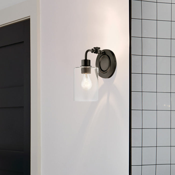 Kichler 45664BK One Light Wall Sconce, Black