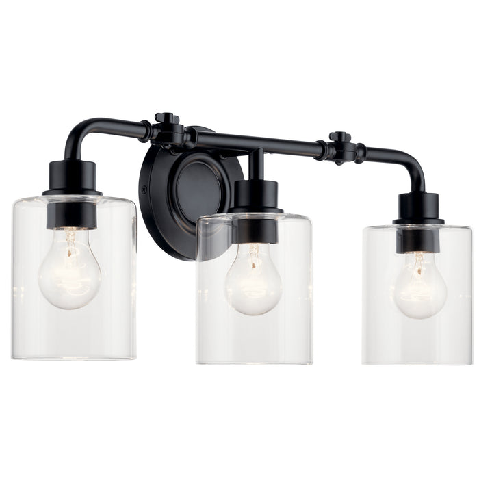 Kichler 45666BK Three Light Bath, Black