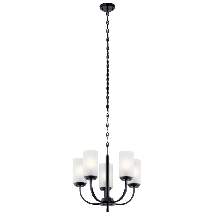 Kichler 52386BK Five Light Chandelier, Black