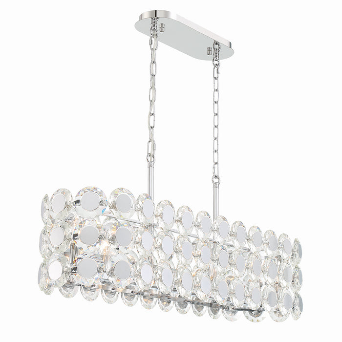 Eurofase 44287-016 Eight Light Chandelier, Chrome