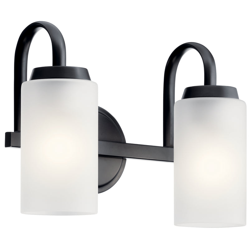Kichler 55086BK Two Light Bath, Black