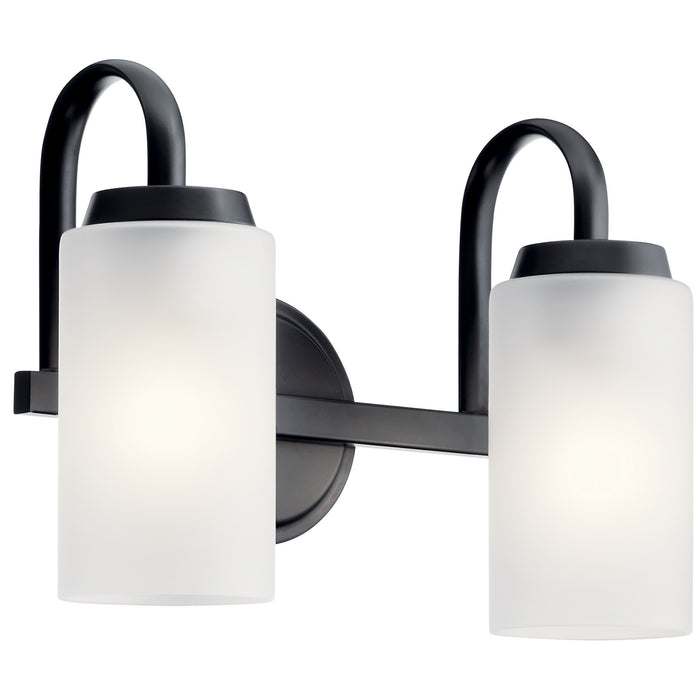 Kichler 55086BK Two Light Bath, Black