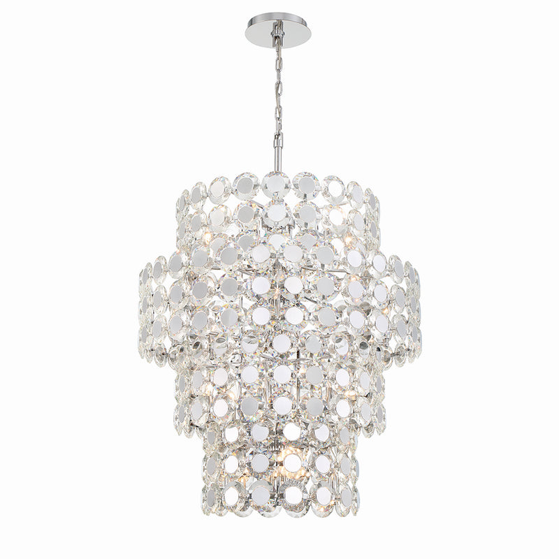Eurofase 44289-010 24 Light Chandelier, Chrome
