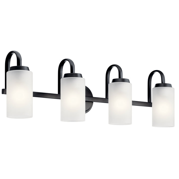 Kichler 55088BK Four Light Bath, Black