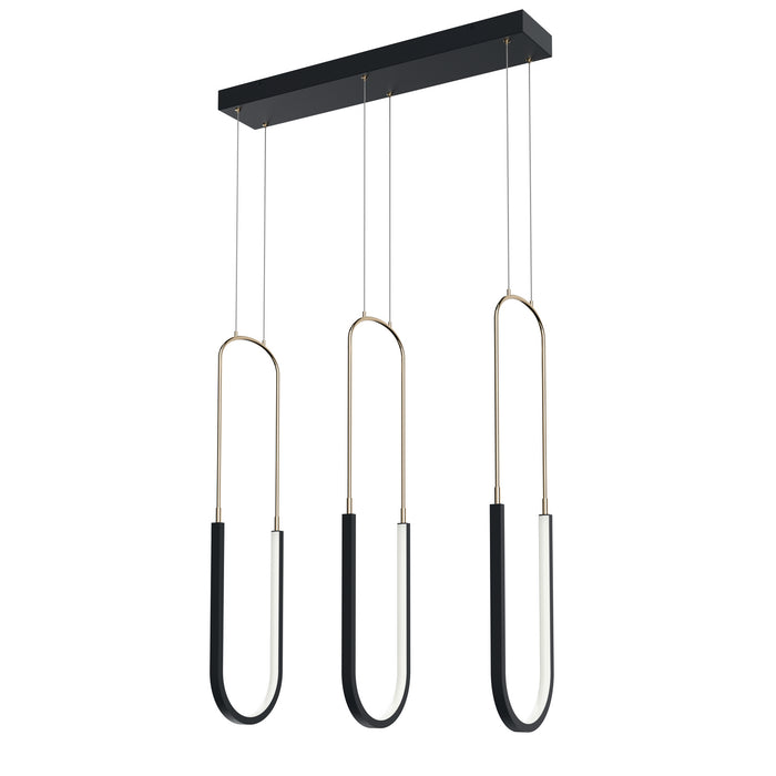 Kichler 84315MBK LED Linear Chandelier, Matte Black