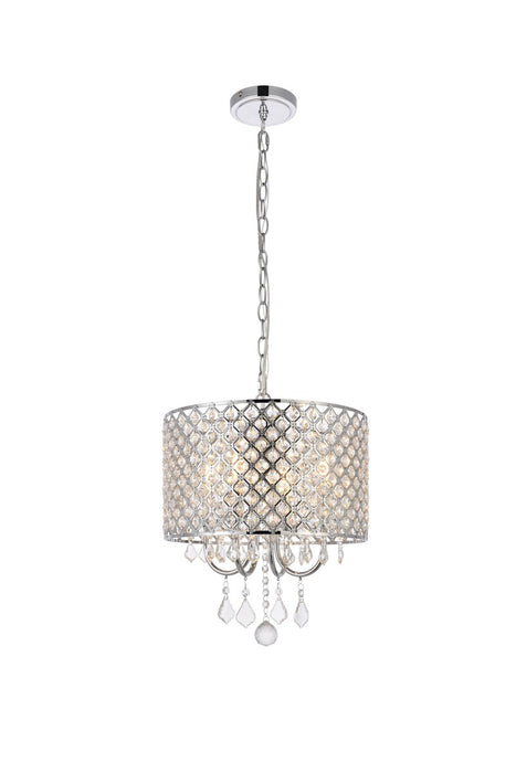 Elegant Lighting LD711D14C Four Light Pendant, chrome