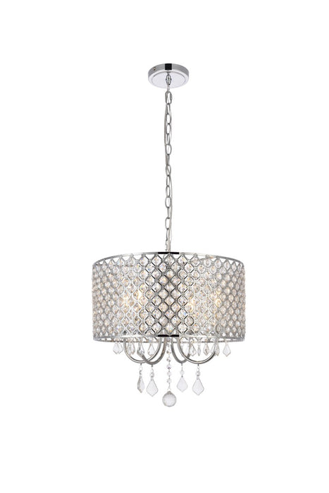 Elegant Lighting LD711D17C Four Light Pendant, chrome