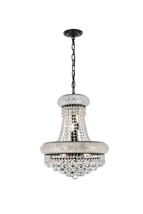 Elegant Lighting V1800D16BK/RC Eight Light Pendant, Black