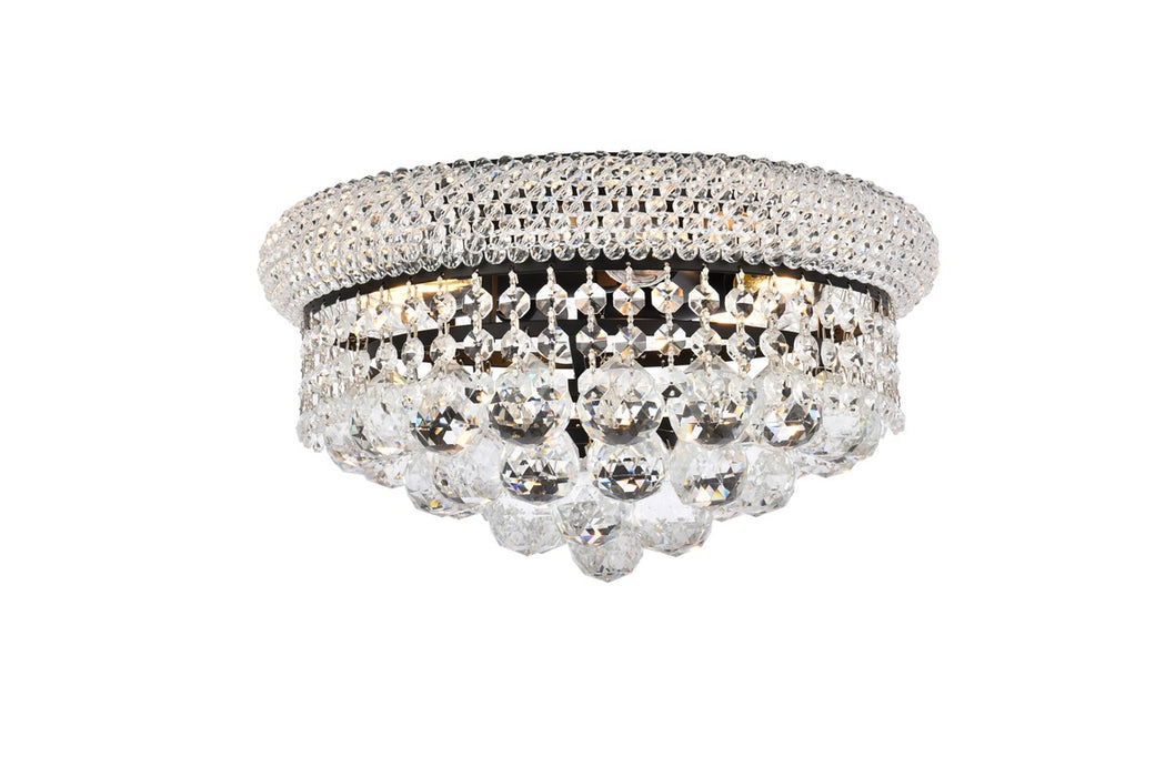 Elegant Lighting V1800F14BK/RC Six Light Flush Mount, Black