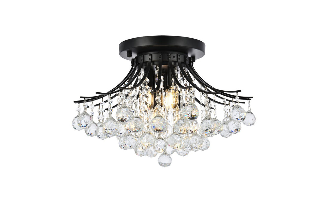 Elegant Lighting V8000F19BK/RC Six Light Flush Mount, Black