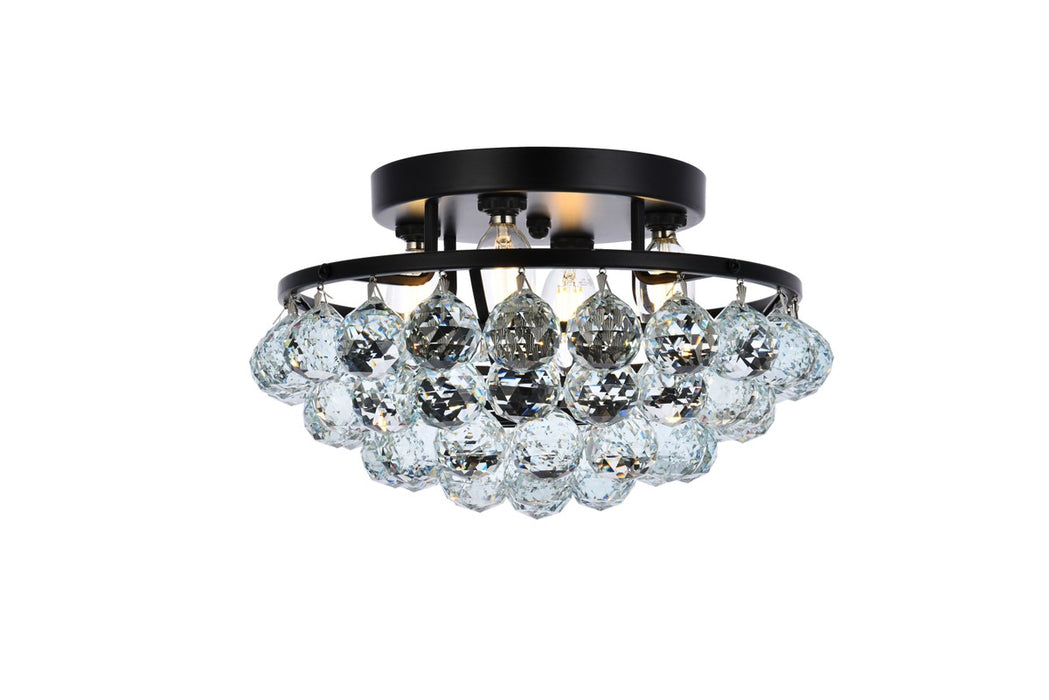 Elegant Lighting V9805F14BK/RC Four Light Flush Mount, Black