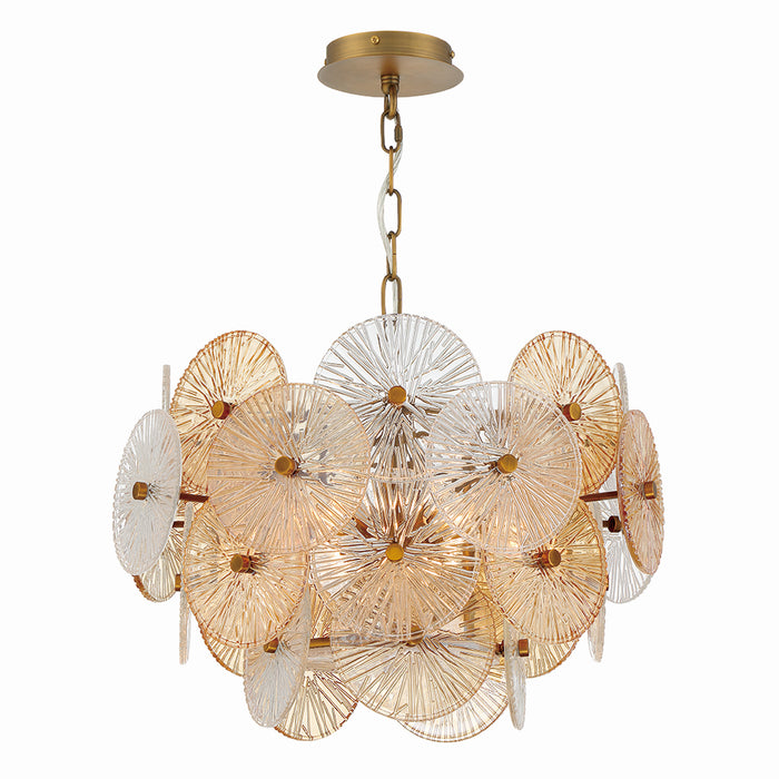 Eurofase 44571-016 Six Light Chandelier, Gold