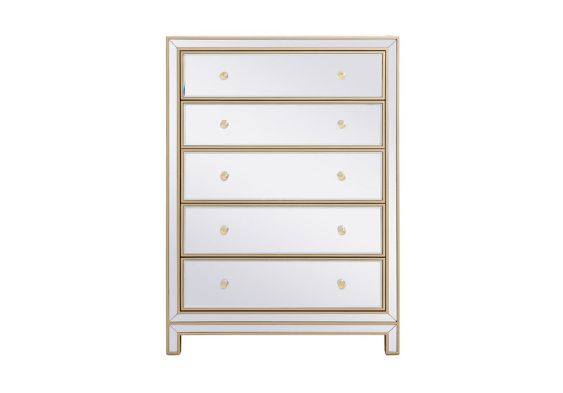 Elegant Lighting MF72026G Cabinet, Gold