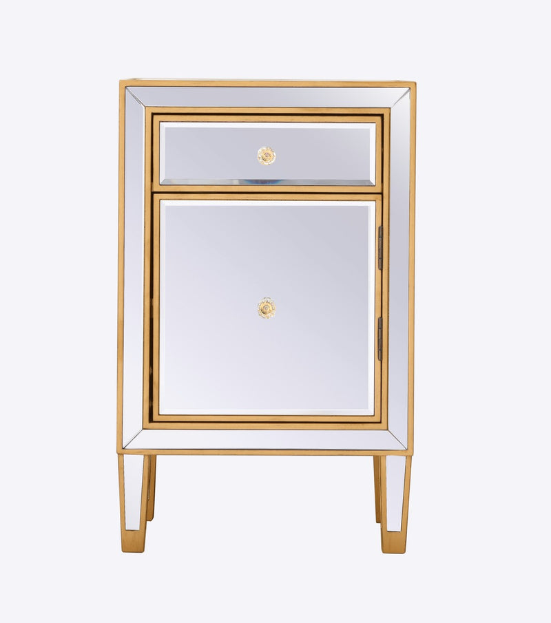 Elegant Lighting MF72035G End Table, Antique Gold