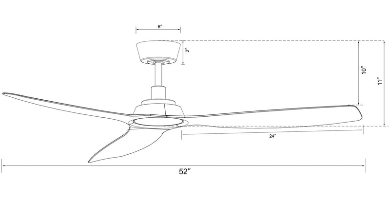 Beacon Lighting 21065001 52``Ceiling Fan, White