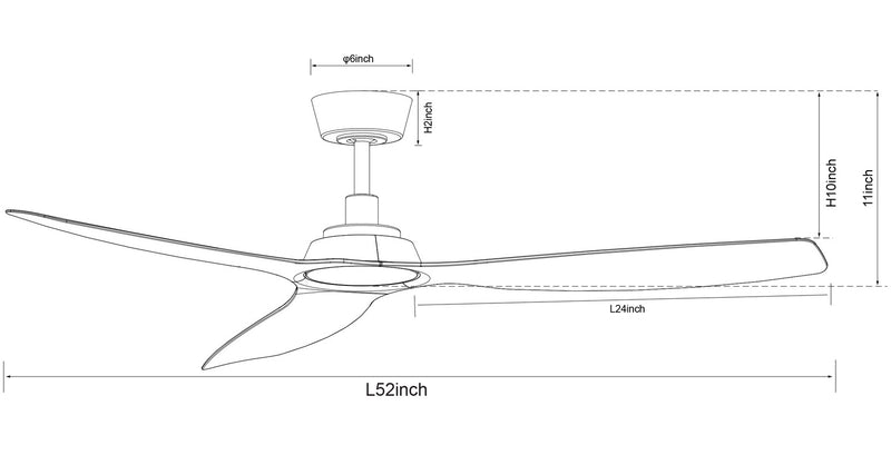 Beacon Lighting 21065201 52``Ceiling Fan, Dark Koa