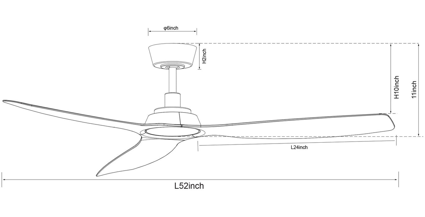 Beacon Lighting 21065201 52``Ceiling Fan, Dark Koa