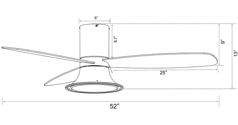 Beacon Lighting 21066101 52``Ceiling Fan, White