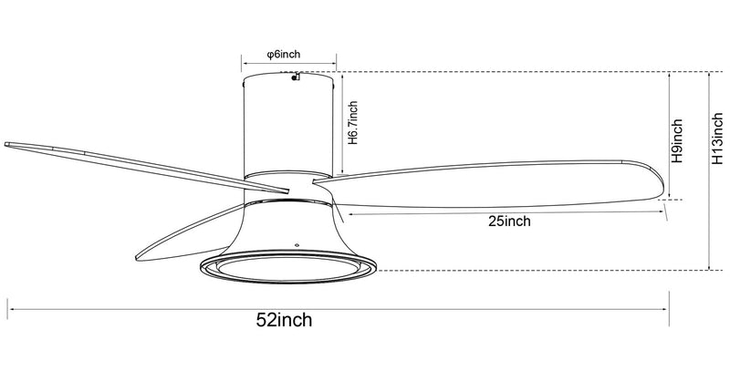 Beacon Lighting 21066201 52``Ceiling Fan, Black