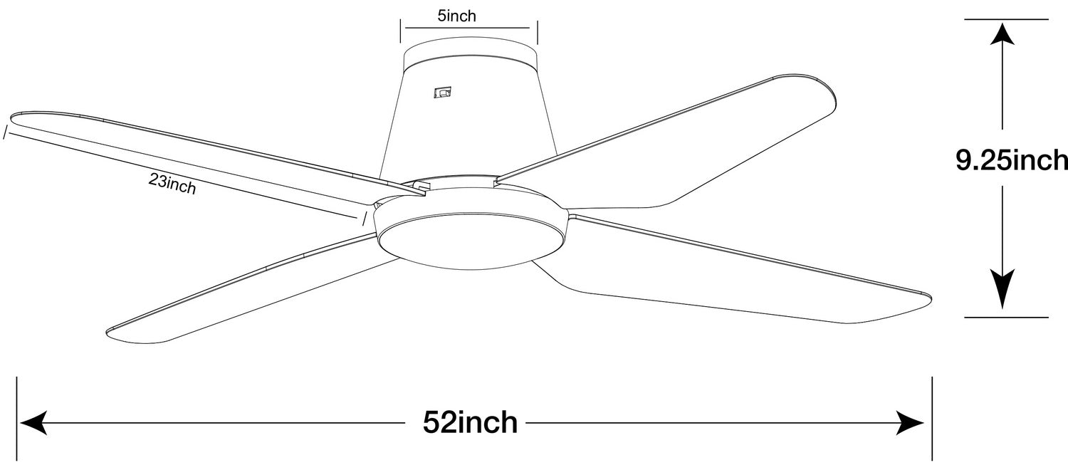 Beacon Lighting 21300101 52" Ceiling Fan, Matte White