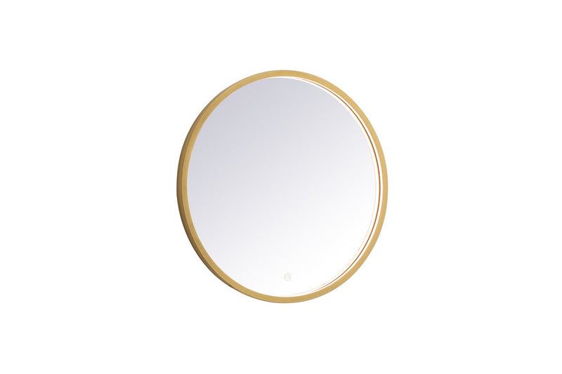 Elegant Lighting MRE6024BR LED Mirror, Brass
