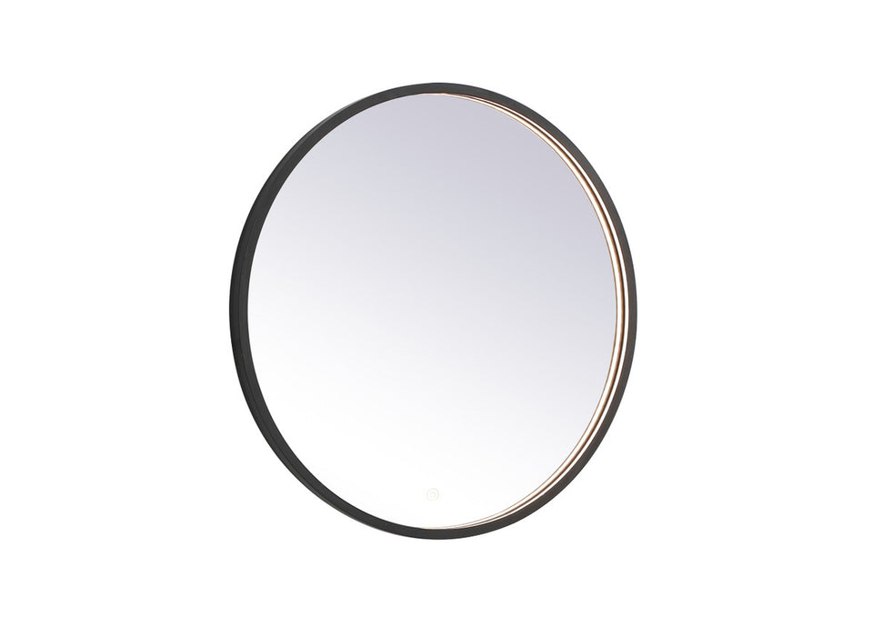 Elegant Lighting MRE6028BK LED Mirror, Black