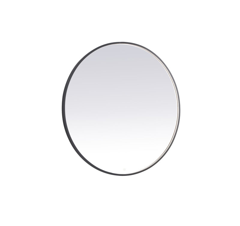 Elegant Lighting MRE6048BK LED Mirror, Black