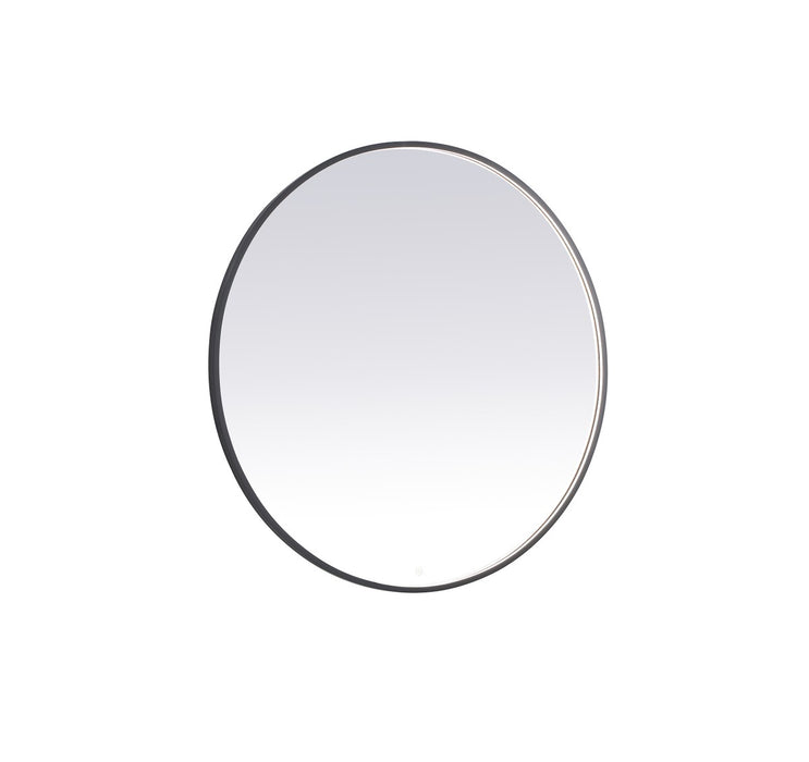 Elegant Lighting MRE6048BK LED Mirror, Black