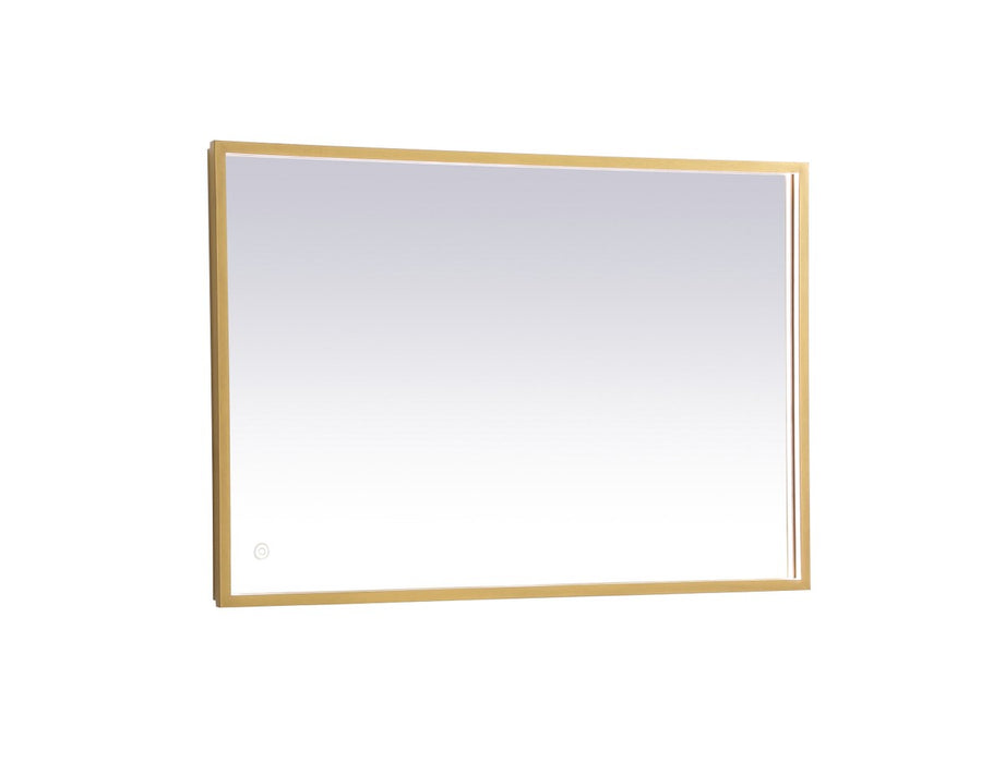 Elegant Lighting MRE62436BR LED Mirror, Brass