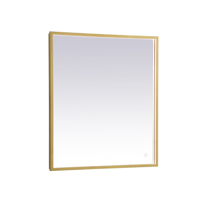 Elegant Lighting MRE62730BR LED Mirror, Brass