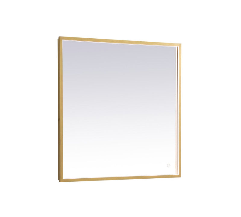 Elegant Lighting MRE63030BR LED Mirror, Brass