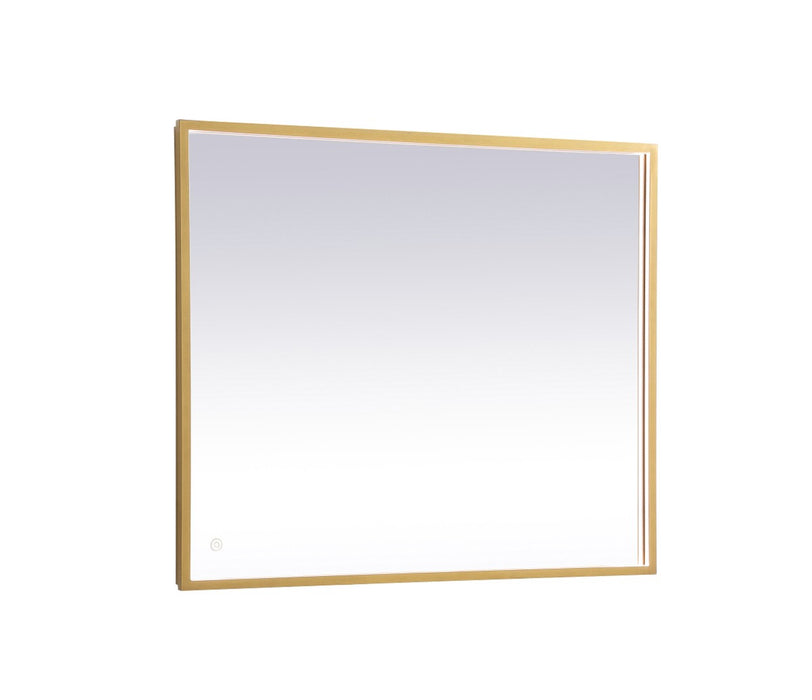 Elegant Lighting MRE63036BR LED Mirror, Brass