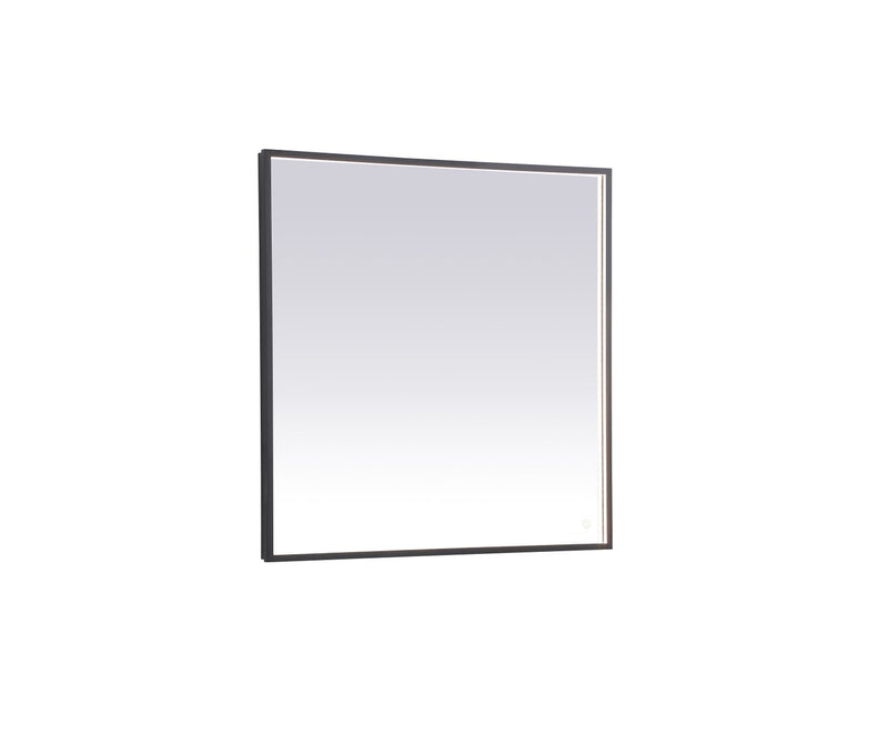 Elegant Lighting MRE63636BK LED Mirror, Black